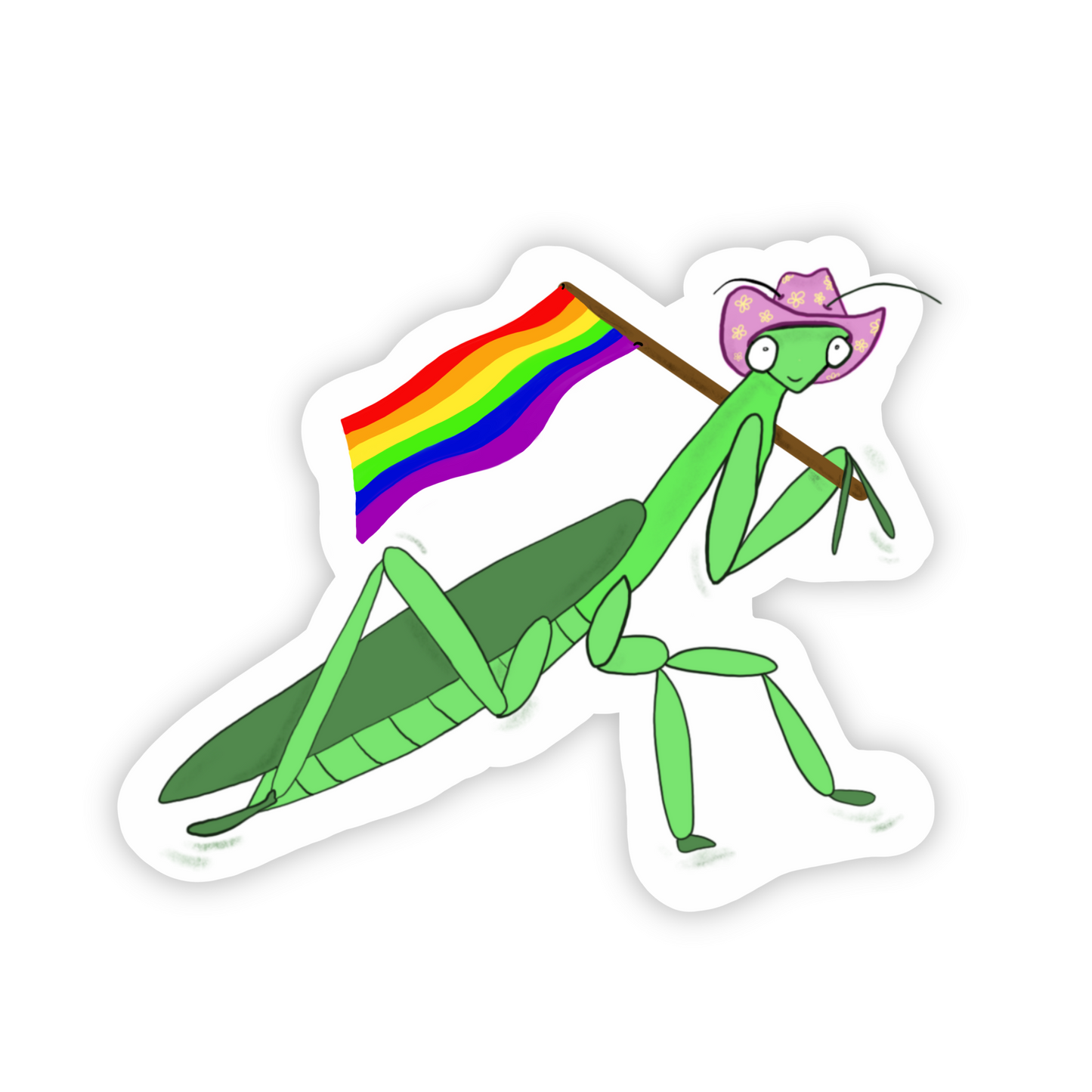 Pride Flag Mantis Sticker - All Flags