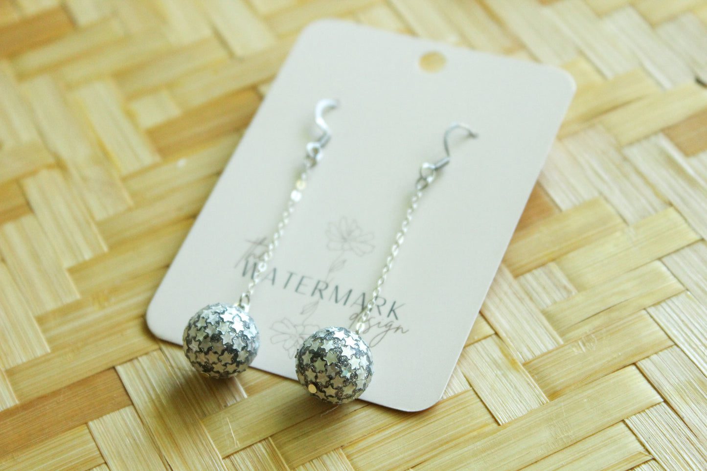 Silver Disco Ball Dangles