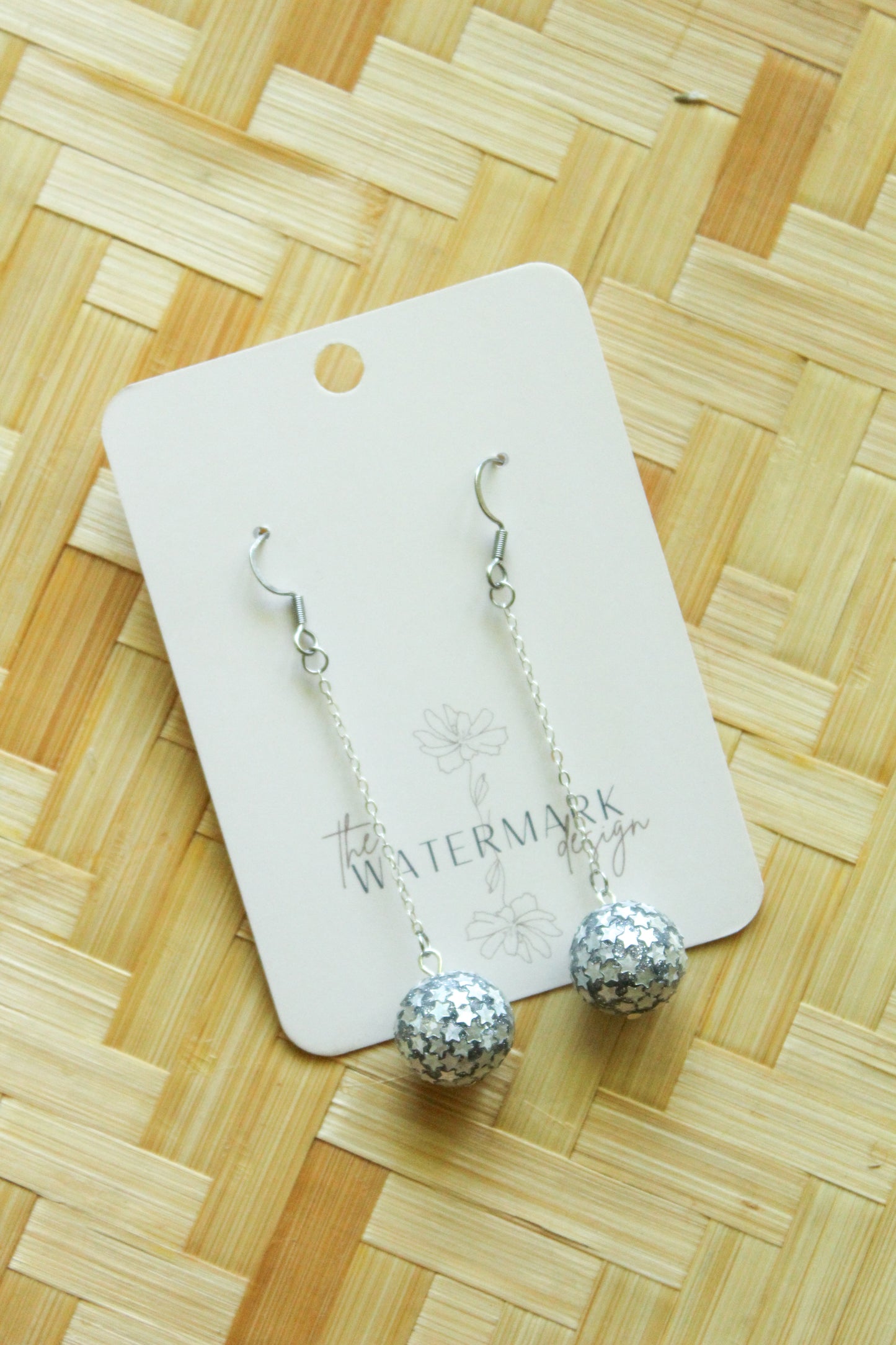 Silver Disco Ball Dangles
