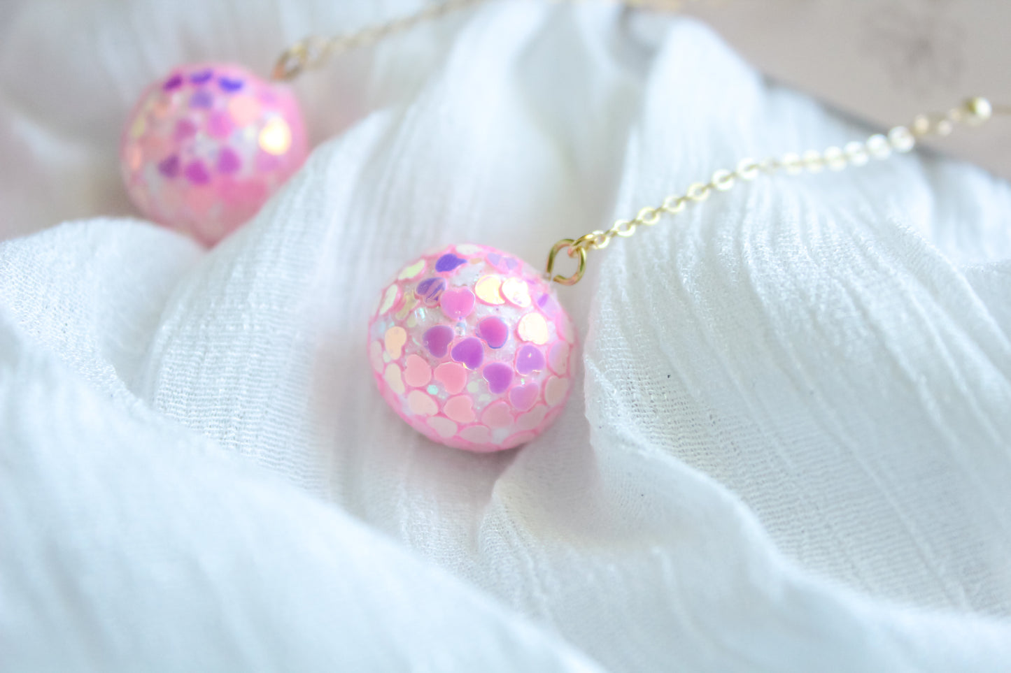 Pink Disco Ball Dangles