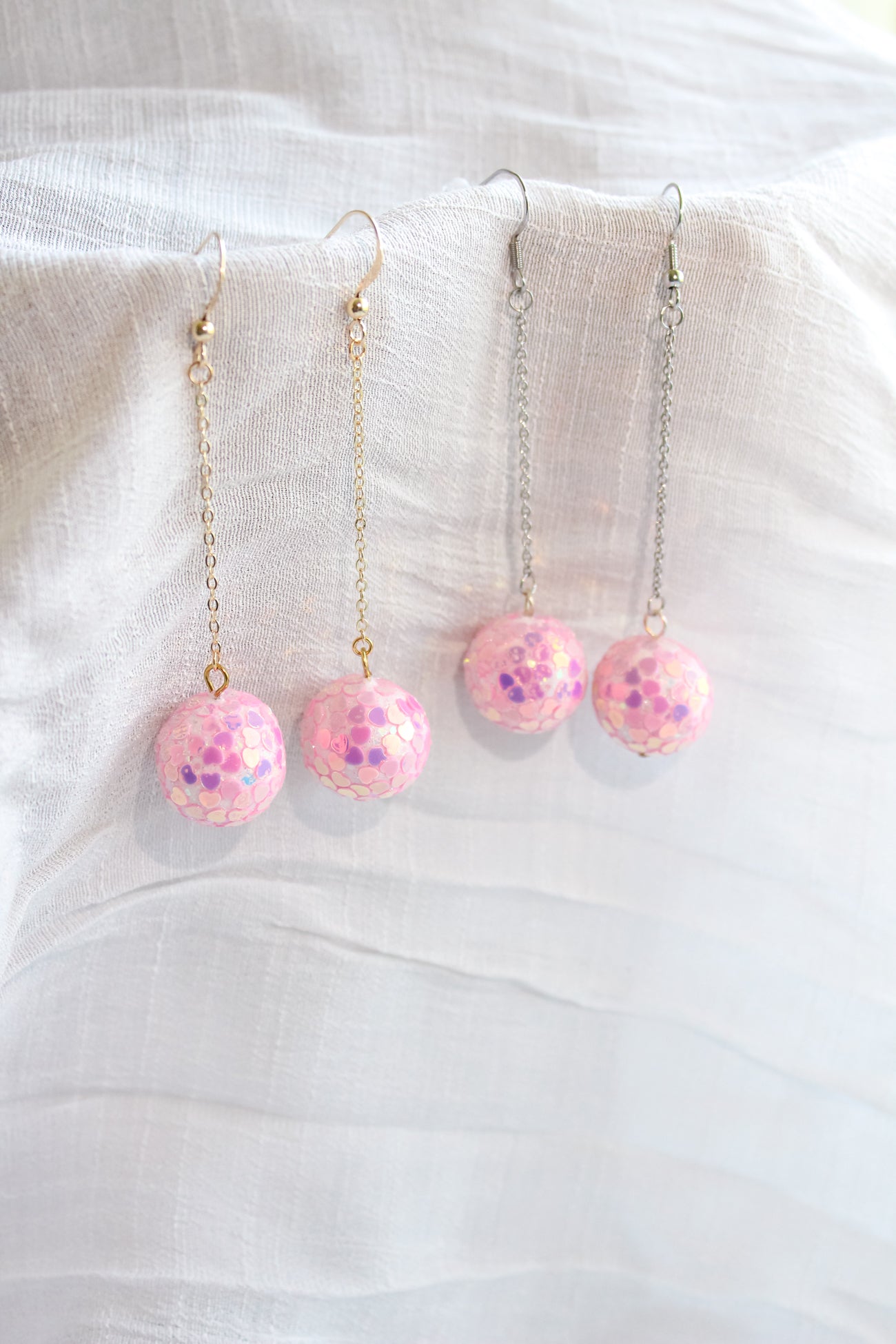 Pink Disco Ball Dangles