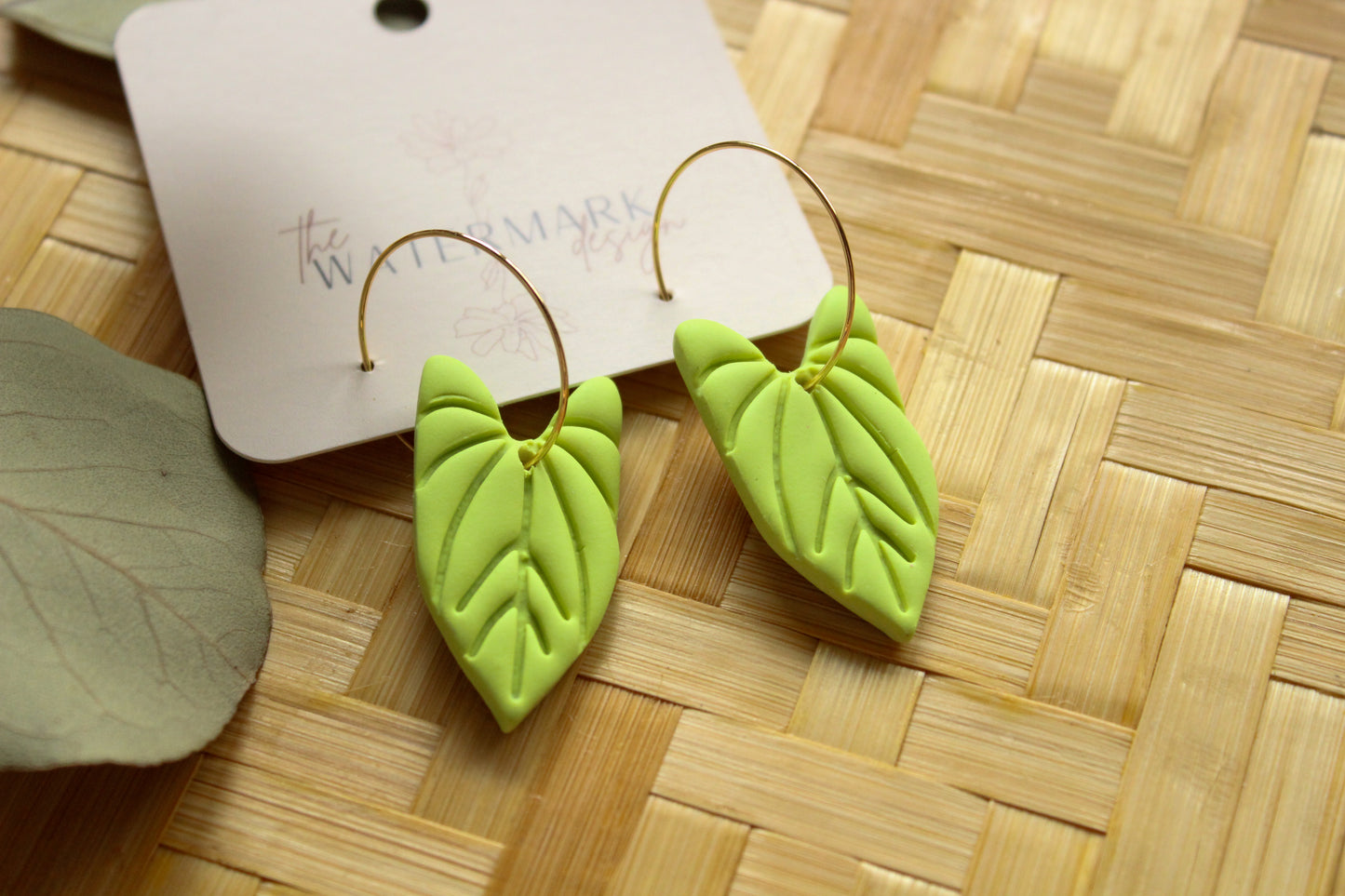 Spring Leaf Hoops