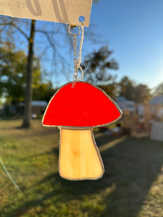 Stained Glass - Red Mushroom