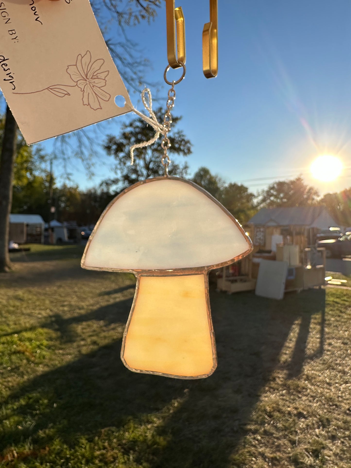 Stained Glass - Blue Mushroom