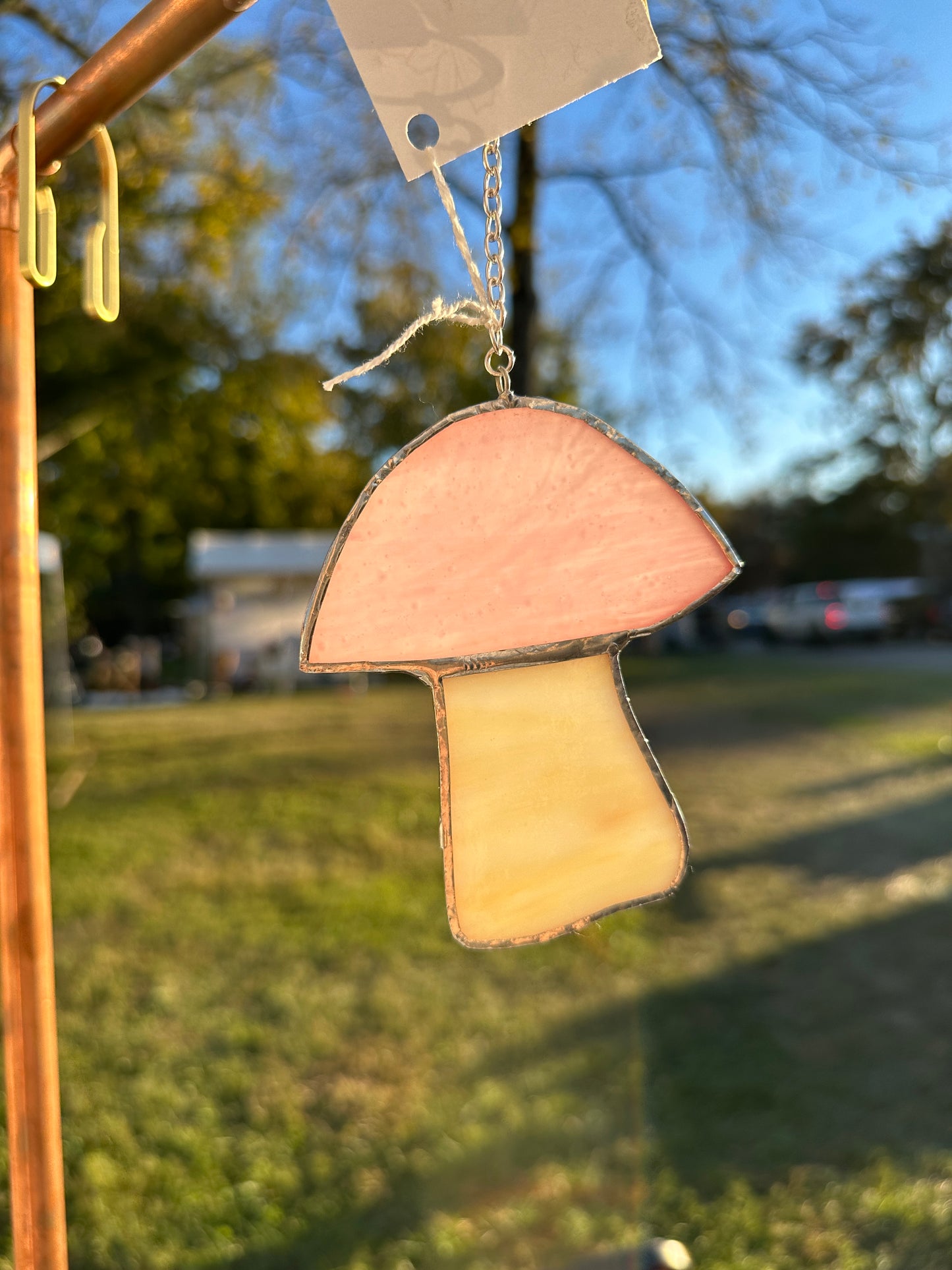 Stained Glass - Pink Mushroom