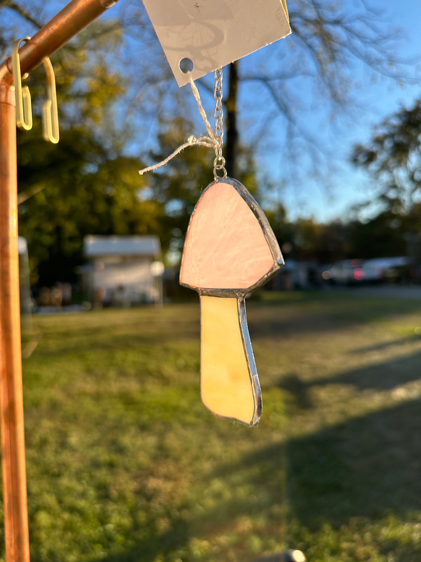 Stained Glass - Pink Mushroom