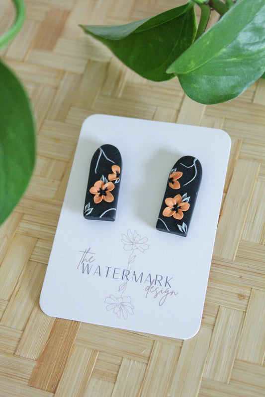 Orange Blossoms - Small Drop Studs